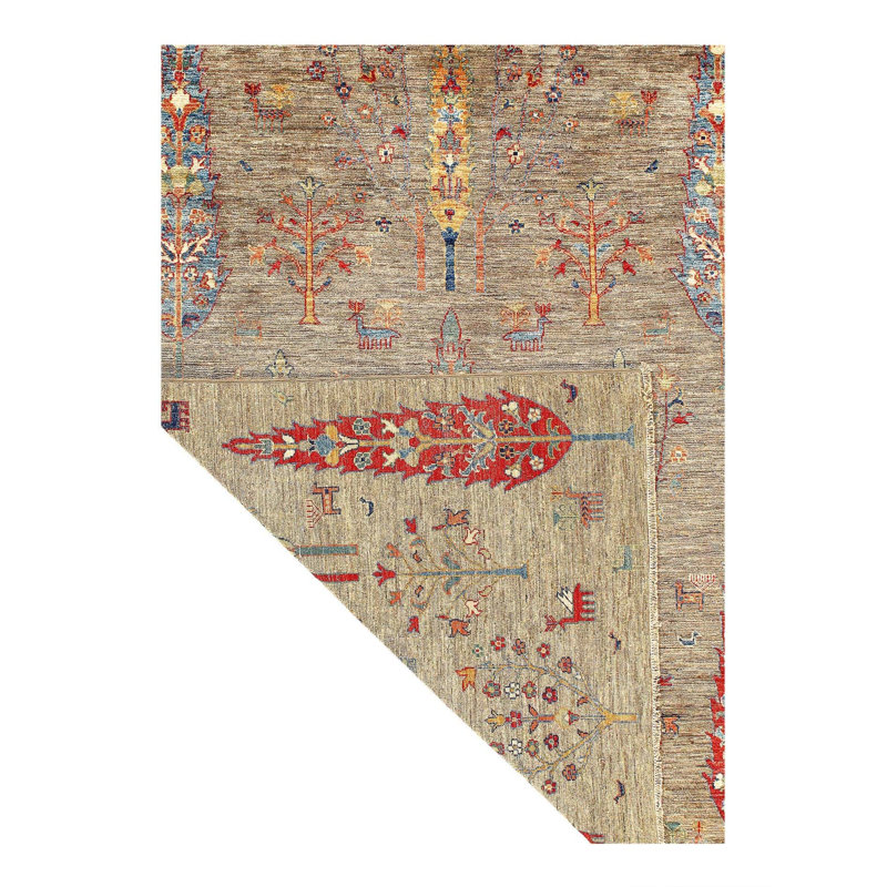 Abstract Area Rug in Gray