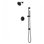 Round 2-Way Pressure Balance Shower Trim Kit With Rain Shower Head And Hand Held Shower On Slide Bar With Separate Water Outlet Matte Black
