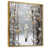 Toile avec cadre flottant or