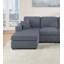 Superbe ensemble modulaire moderne gris foncé en velours côtelé 2 pièces LAF et RAF-121052000