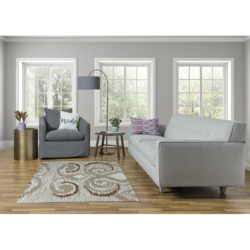 Kathlyn Chenille Ikat Indoor Rug, Rectangle 4' x 6'