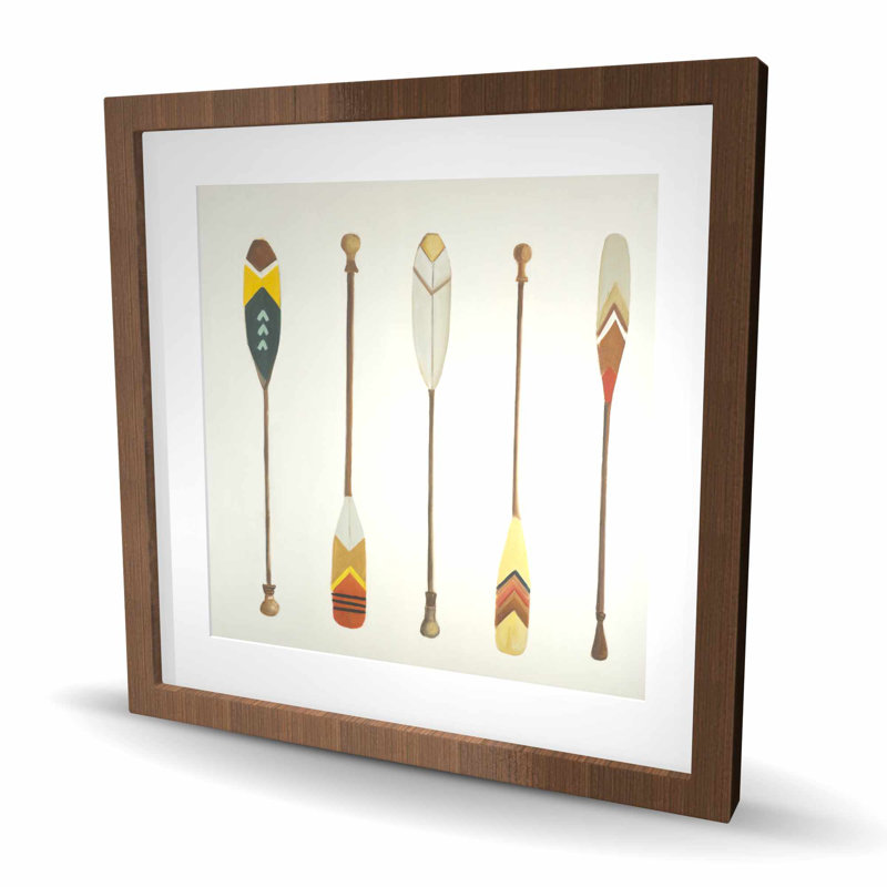 Canoe Paddles - Contemporary Man Cave, reproduction matte encadrée