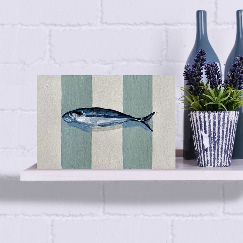 Salt A Stripe by Madison Phipps - Wrapped Canvas Print, 30.48 cm H x 45.72 cm W