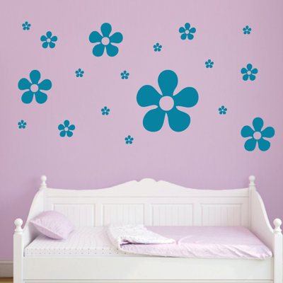 Ensemble d'adhésif décoratif 18 pièces fleur