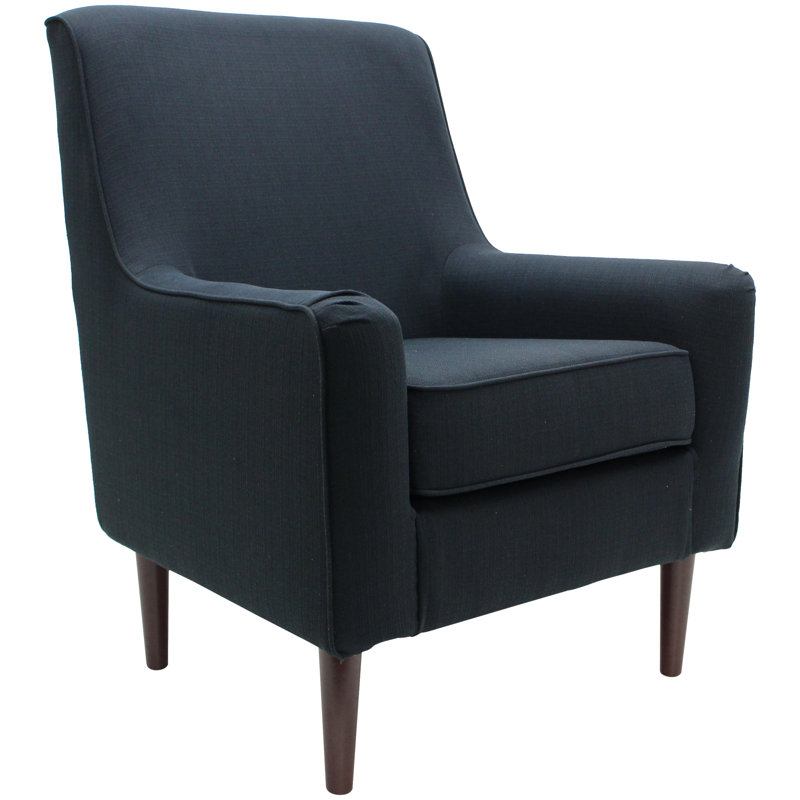 Feurstein Upholstered Armchair, Klein Midnight Basketweave