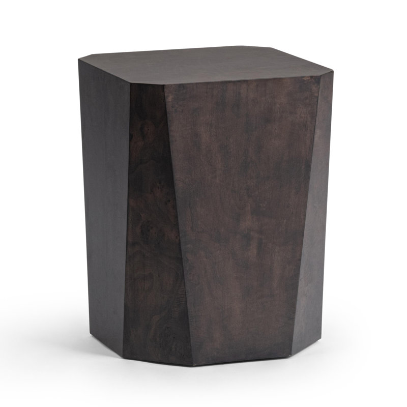 Avena Wood End Table, Brown