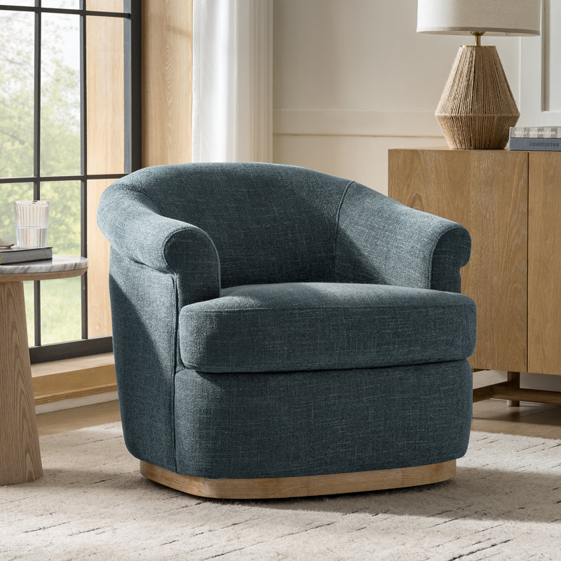 Fauteuil demi-tonneau pivotant Volk 31,25 po Volk, Bleu
