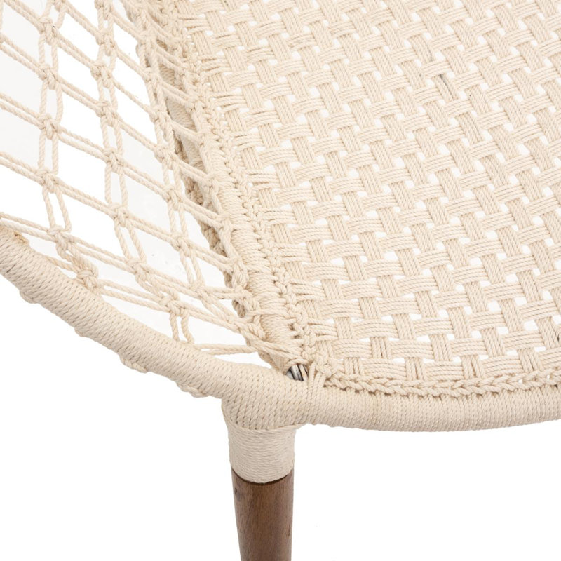 Waynoka Metal Outdoor Lounge Chair, White