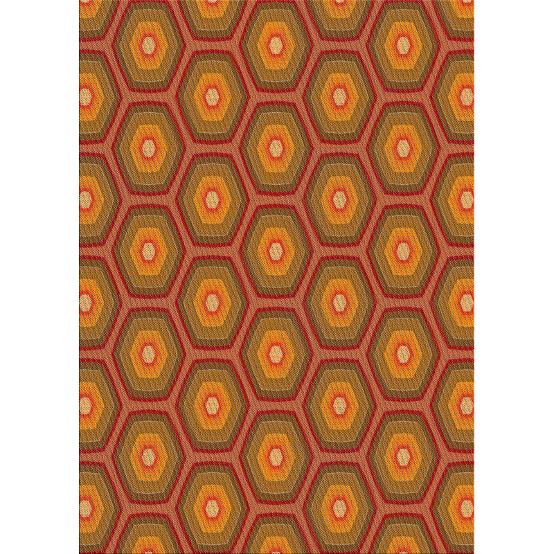 Tapis de la surface orange en laine touffeté à la main Encinal