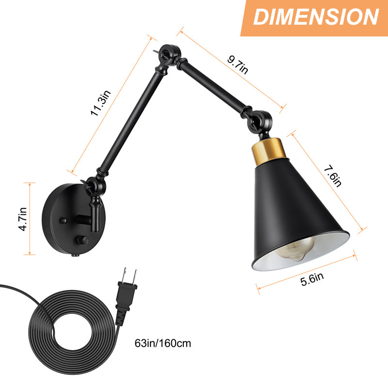 Plug-in Swing Arm Sconce