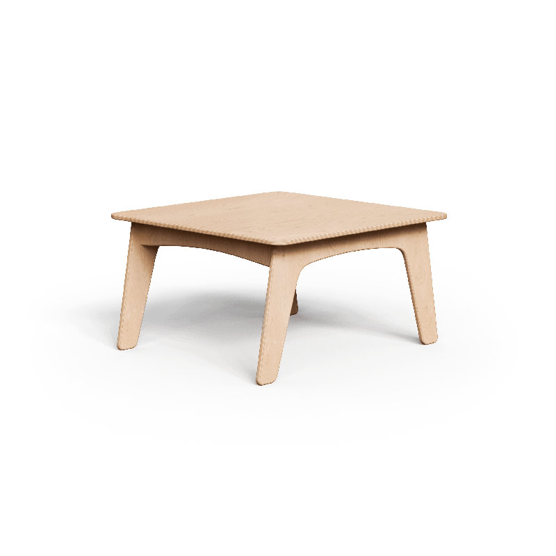 Table carrée Montessori, H 20 po x L 36 po x l 36 po