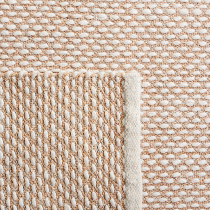 Vermont Flat Weave Wool/Cotton Rug in Beige, Rectangle 5' x 8'