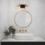 Meuble-lavabo moderne à 2 lumières à intensité variable dorée