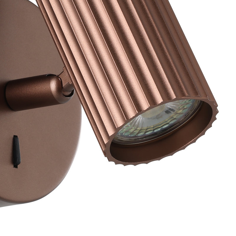 Portillo Aluminium & Steel Modern Wall Spotlight, Bronze