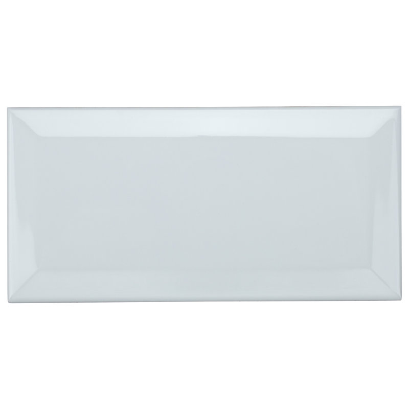 Carreau de céramique biseauté 3 "x 6" Crown Heights, Blanc lustré