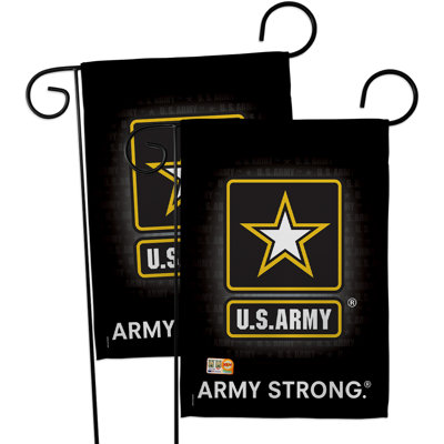 Coussin décoratif en polyester 2 faces 19 x 13 po american army-impressions drapeau de jardin
