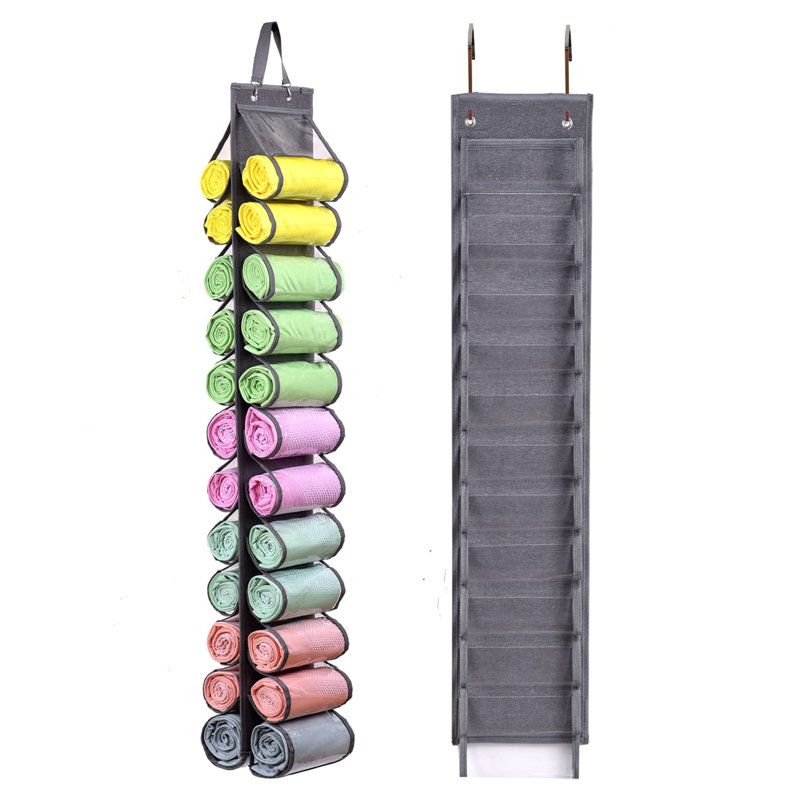 Porte-rouleau pliable pour vêtements, Gris