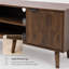 Meuble télé de couleur noyer pour salon, meuble de rangement en forme de trombone de style moderne Mid-Century de 47,27 pouces de largeur
