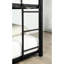 Lit superposé à 3 niveaux, design contemporain, structure en métal, noir sable, deux échelles, garde-corps, ensemble de lattes contemporain, métal complet, ensemble, jeunes