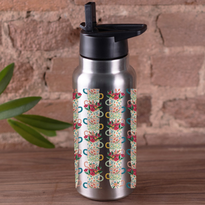 Stacked Teacup Pattern 32 oz. Tumbler