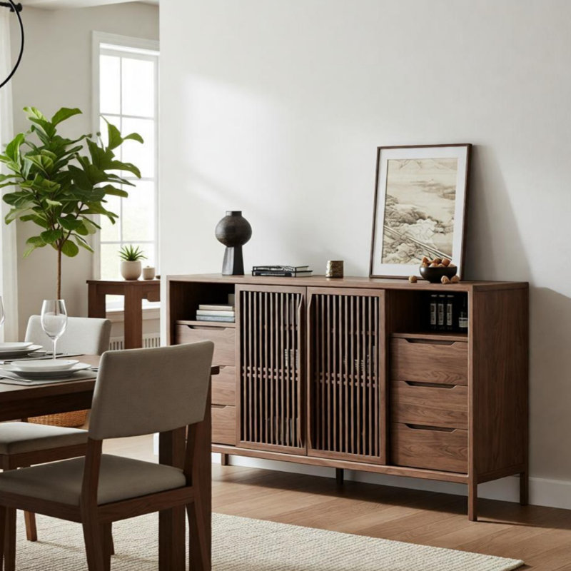 Classical Aesthetic Sideboard, 33.46" H x 55.12" W x 15.75" D