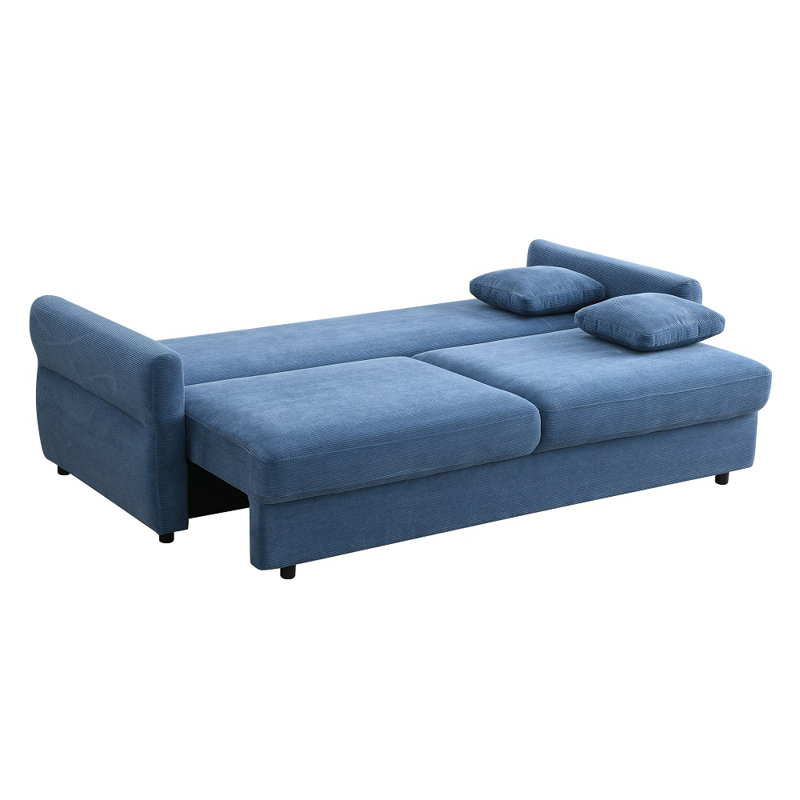 Canapé-lit en tissu l 91,6 po Kopstal, Bleu