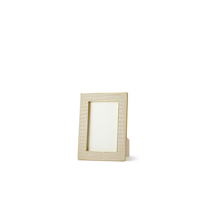 Classic Croc Fawn Leather Embossed Picture Frame