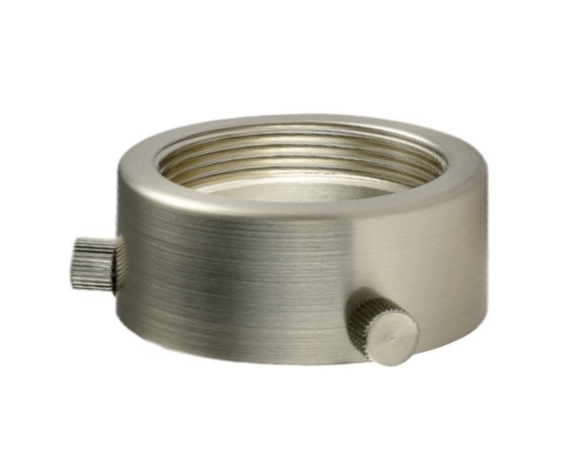 Plafonnier à vis de fixation avec porte-verre, Laiton brossé, H 1 po x l 2,25 po x P 2,25 po