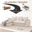 Boneless 103" Boneless Compressed Sectional Couch No Assembly Required With Pillows-62584985-62584982