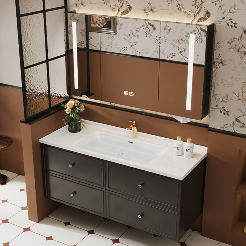 French simple retro bathroom cabinet