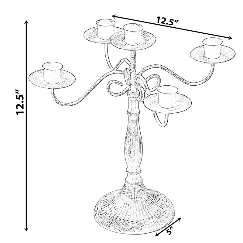 Bougeoir de table en acier inoxydable