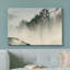 Paysage abstrait «Montagnes printanières avec oiseaux et fleurs de cerisier» sur-99543859-100095196
