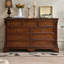Armoire d'appoint en bois massif brun noisette