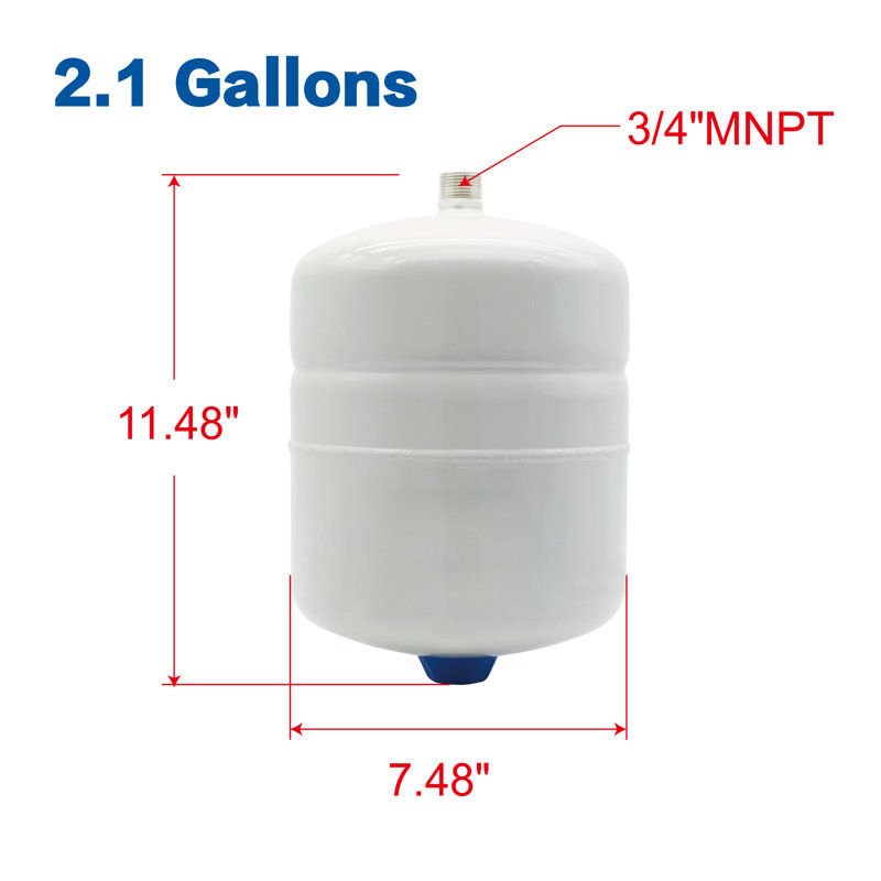 Vase d'expansion de chauffe-eau 2,1 gallons