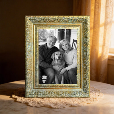 Antique Gold 3 PCS Home Accent Picture Frame for 5" x 7" Photos and Office Decor