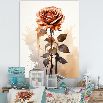«Monochromatique» Rosegold Elegance I - Art mural rose