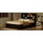 Wood Platform Bed With Bookcase Headboard, Built-In Downlight, Charging Station & 2 Side Drawers-701395206-701395207