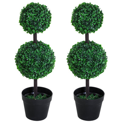67cm Faux Boxwood Topiary in Pot