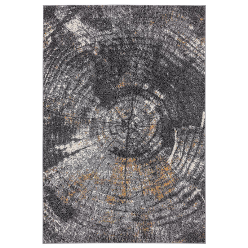 Genebern Abstract Indoor Rug, Rectangle 5'3" x 7'6"