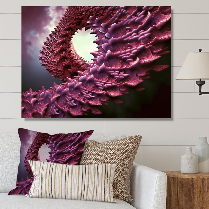 Impression sur toile Quantum Fractal Infinity Futuristic 3D I, Toile tendue, H 34 po x l 44 po x P 1,5 po