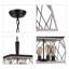 4-Light Farmhouse Kitchen Island Pendant Light, Rustic Industrial Chandelier with Oak White & ORB Metal Cage, Adjustable Hanging Light Fixture for Dining Room,Entryway Hallway UL Listed
