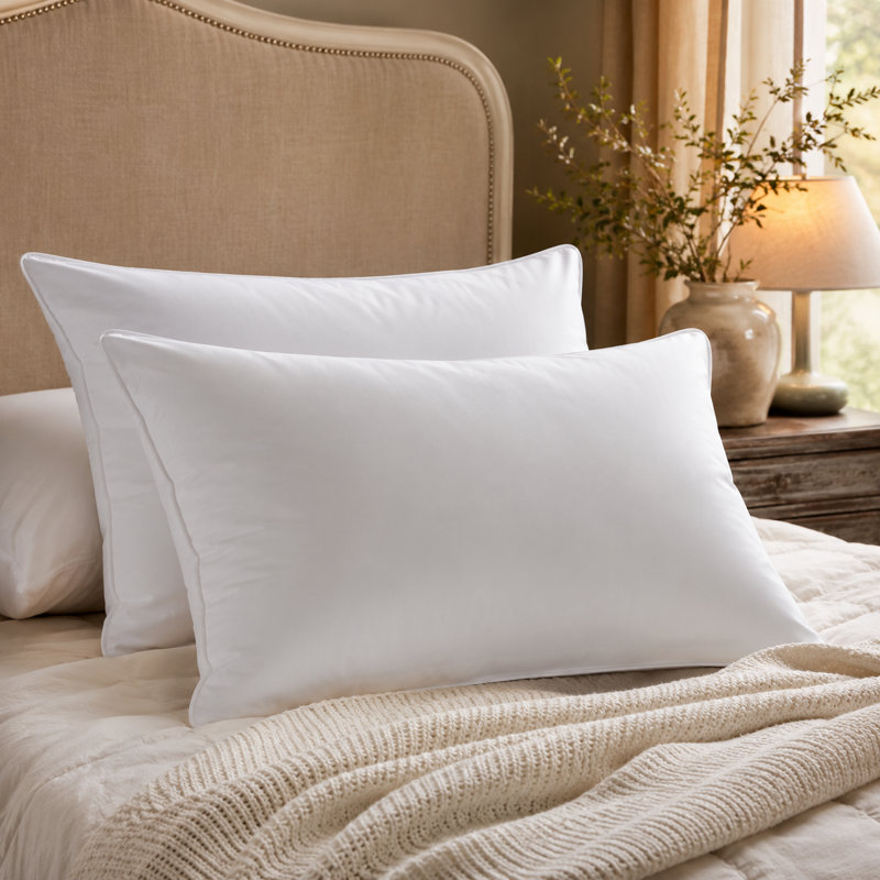 Housse de coussin en duvet d'oie blanche 100% coton, Très grand: 20 po x 36 po