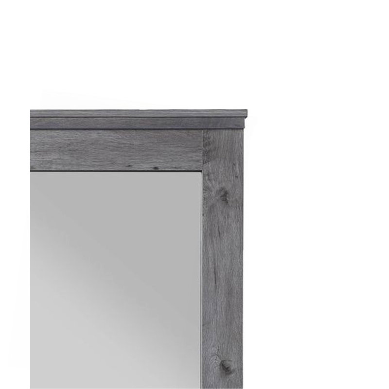 Vidalia Rustic Gray Oak Finish Mirror