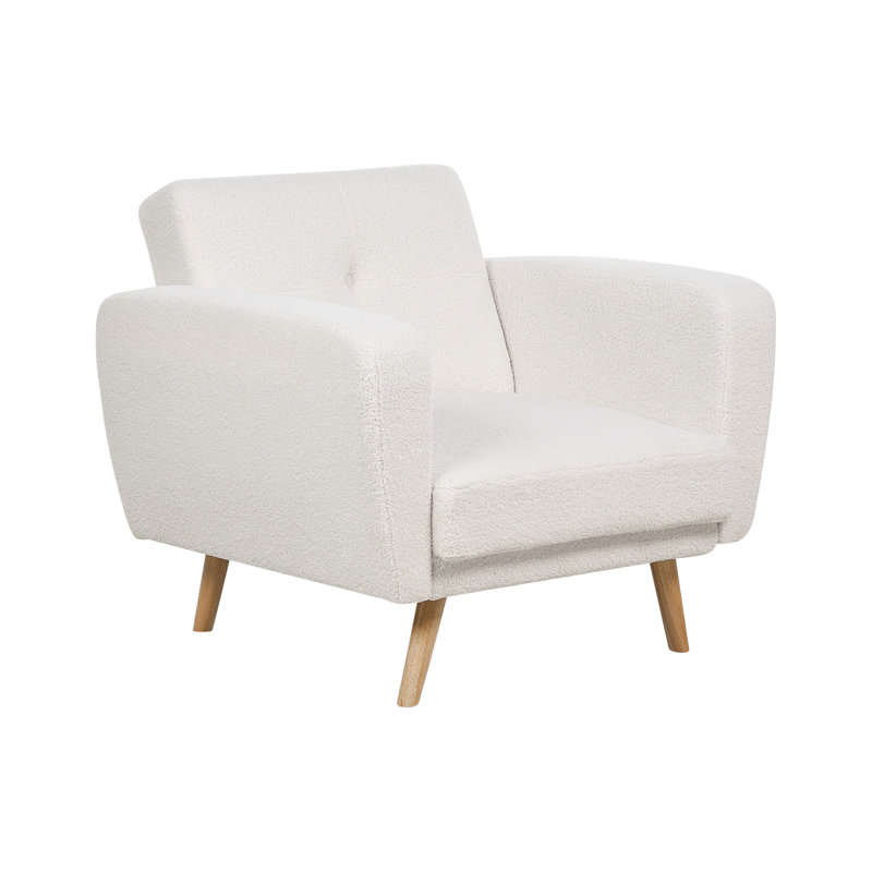 FLORLI Upholstered Accent Chair, White