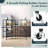 4-Tier Foldable Storage Shelf Collapsible Shelving Unit Display w/ Lockable Wheels Storage Rack