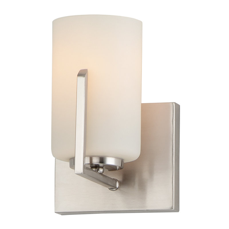 Rowanne Steel Armed Sconce, Satin Nickel