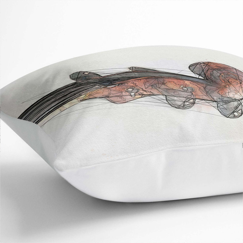 Square Throw Cushion, 55cm H x 55cm W x 20cm D, White