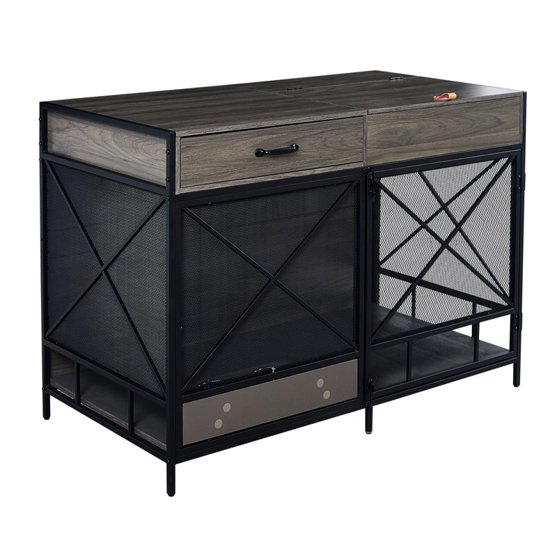 Cage pour animaux de compagnie avec tiroir et comptoir pour la décoration du salon de la chambre à coucher