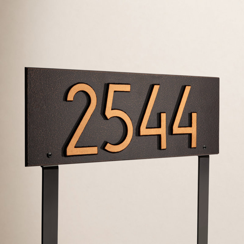 Mid-century Modern Rectangle Wall Plaque, Oil Rubbed Bronze, Yes