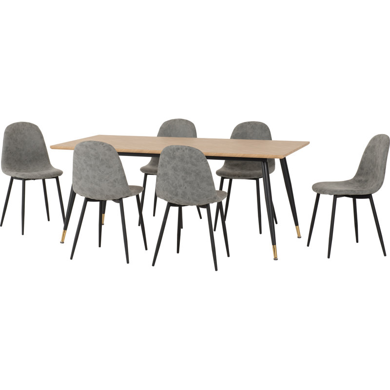 Addiemae 6 - Person Dining Set, Grey